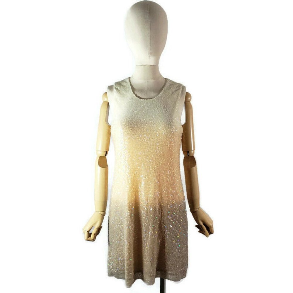 YOUNG FABULOUS & BROKE Ombre Sequin Mesh Dress M